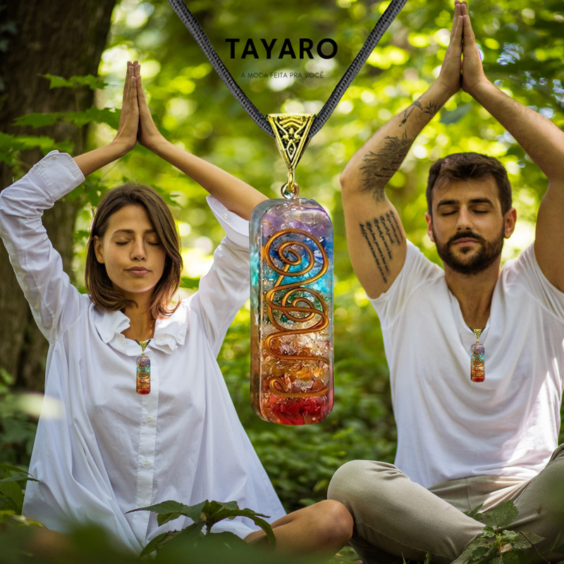 Colar Orgonite dos 7 Chakras - Amuleto Energético – Meditai Brasil